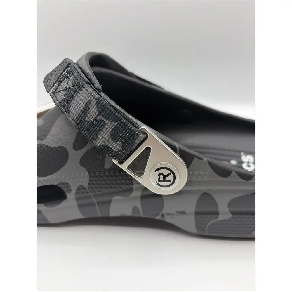 Unisex Bape x Crocs Classic Clog ABC CAMO GREY Casual Comfort Sandals M 10 W 12